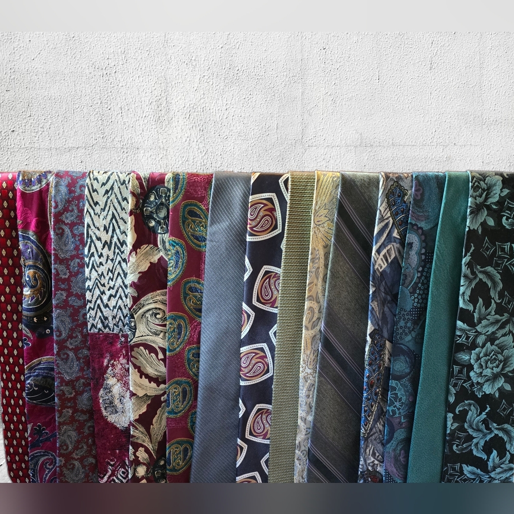 Variety of Men's Ties - Silk & Polyester - Set of 15